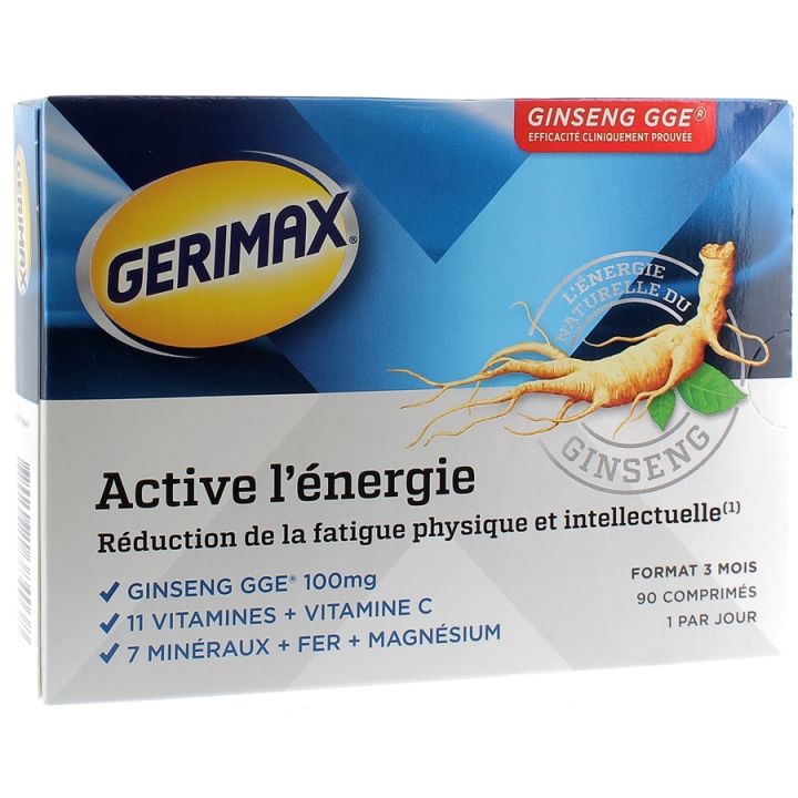 Gerimax aktiviert die Energie - Packung mit 90 Tabletten