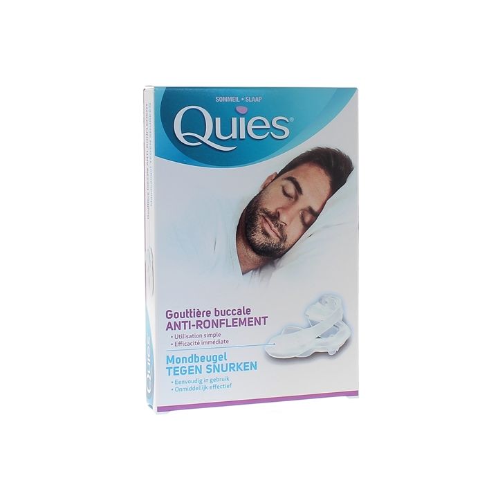 Anti-Schnarch-Mundschiene Quies - Box mit einer Mundschiene