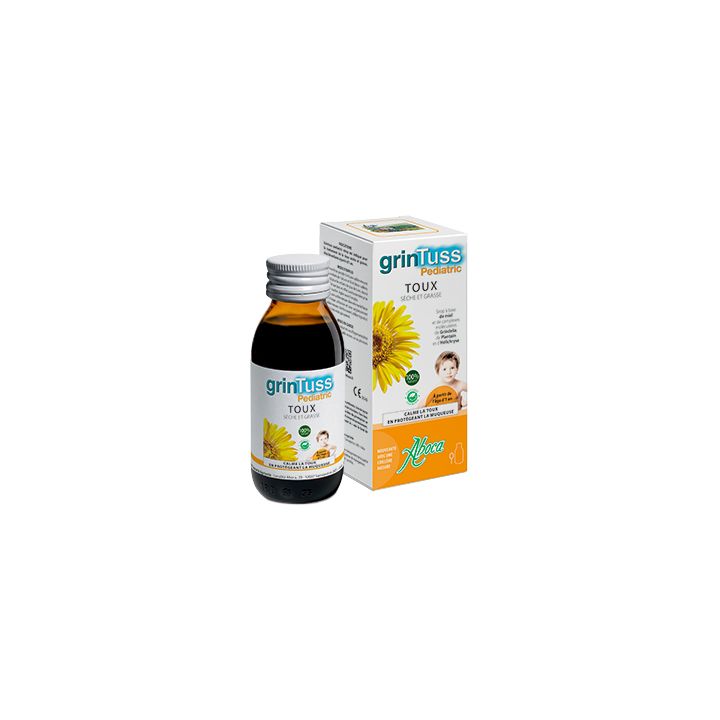 Grintuss pädiatrischer trockener und feuchter Husten Aboca - Flasche mit 128 g