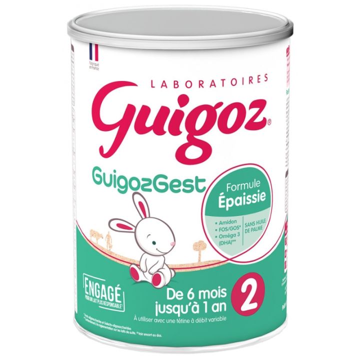 Guigoz Gest Formel angereicherte Milch 2. Alter - Glas von 780 g