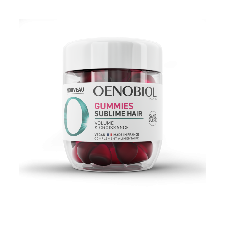 Gummies Sublime Hair Haarvolumen & Wachstum Oenobiol - Dose mit 60 Gummies