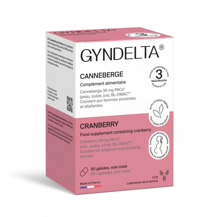 Gyndelta Cranberry 36 mg - Packung mit 90 Kapseln
