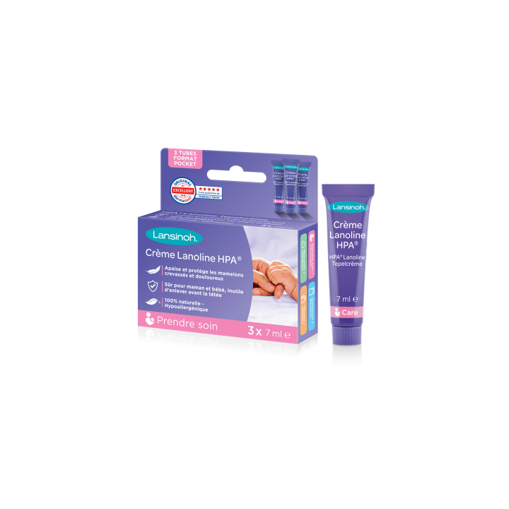 HPA Lanolin-Creme Lansinoh - Box mit 3 Tuben zu je 7 ml