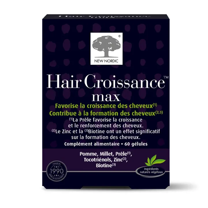 Hair Wachstum max New Nordic - Packung mit 60 Kapseln