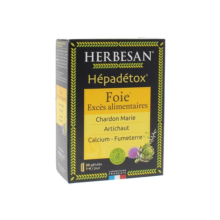 Hépadétox Herbesan - Packung mit 30 Kapseln