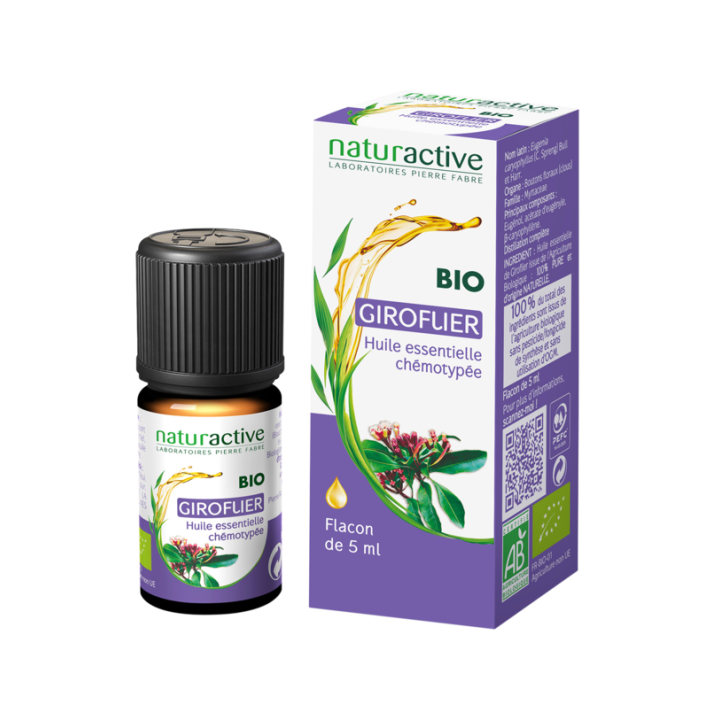 Ätherisches Bio-Nelkenöl Naturactive - Flasche mit 5 ml