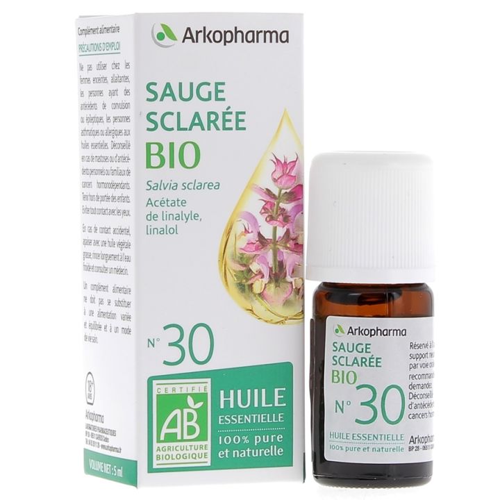 Bio ätherisches Öl Salbei Nr. 30 Arkopharma - Flasche mit 5 ml