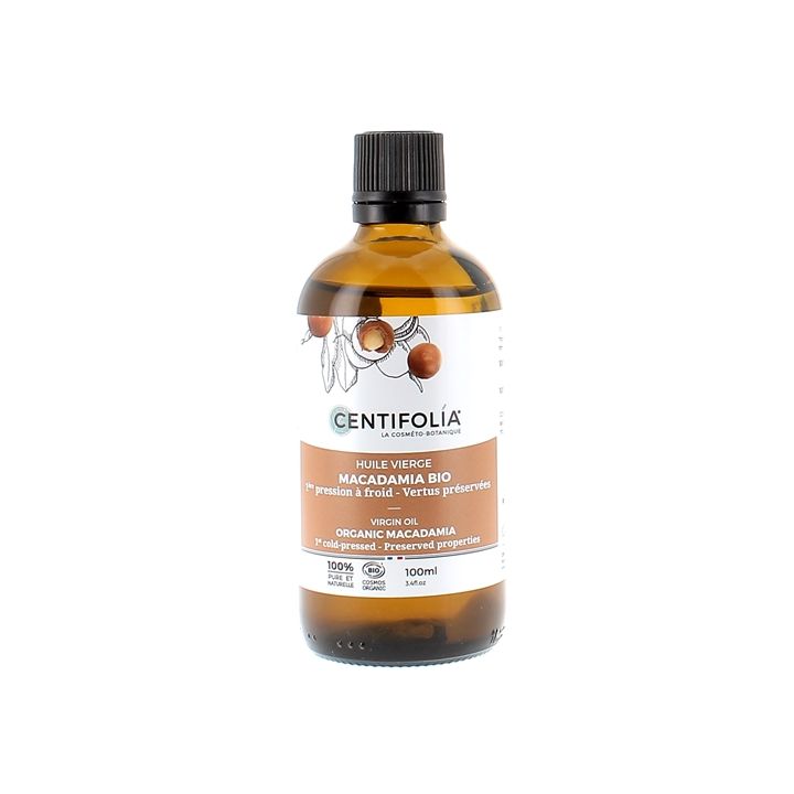 Bio Macadamia-Nussöl Centifolia - Flasche mit 100 ml