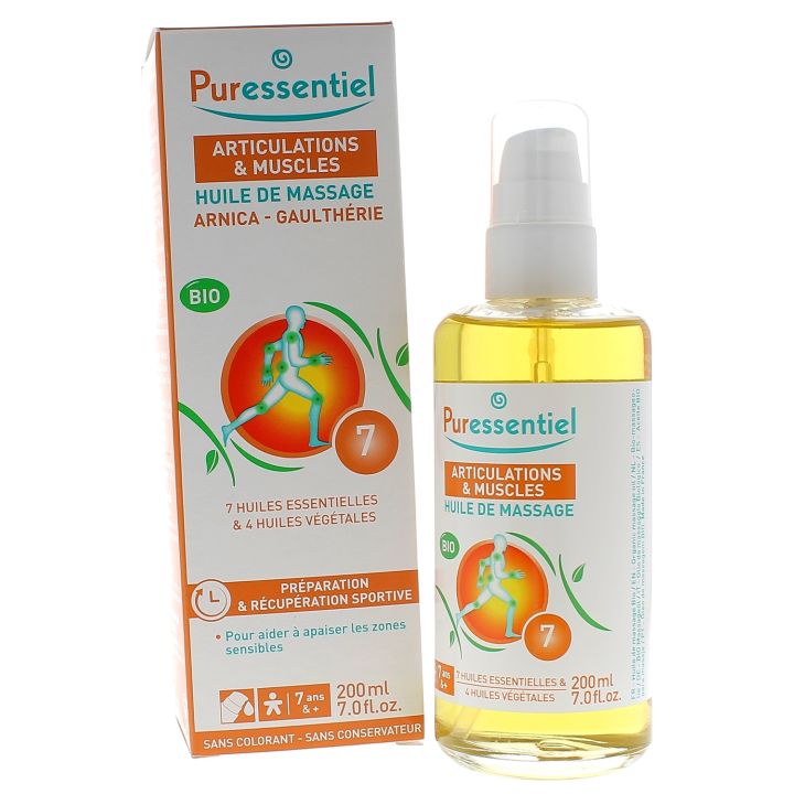 Gelenke und Muskeln Bio-Arnika- und Guajaköl-Massageöl Puressentiel - Flasche mit 200 ml