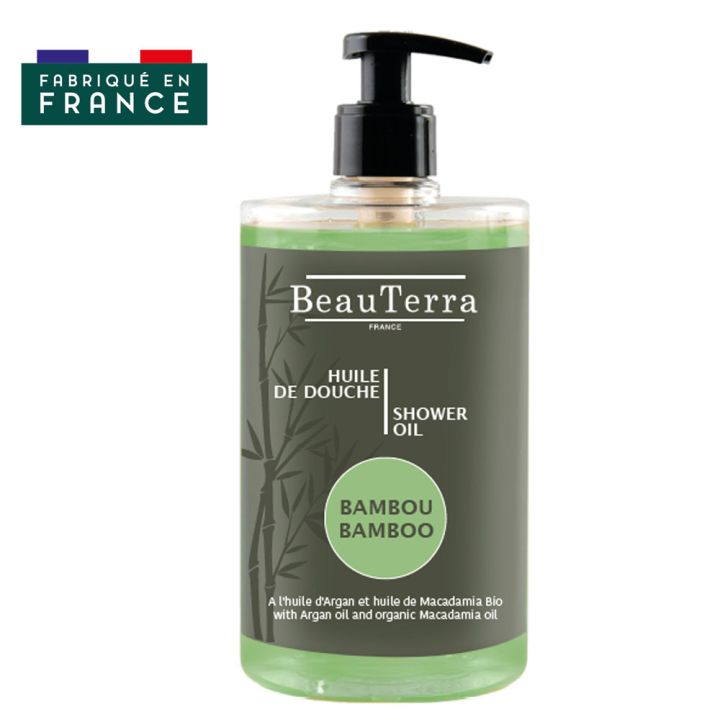Bambus-Duschöl BeauTerra - 1 Pumpflasche mit 750 ml