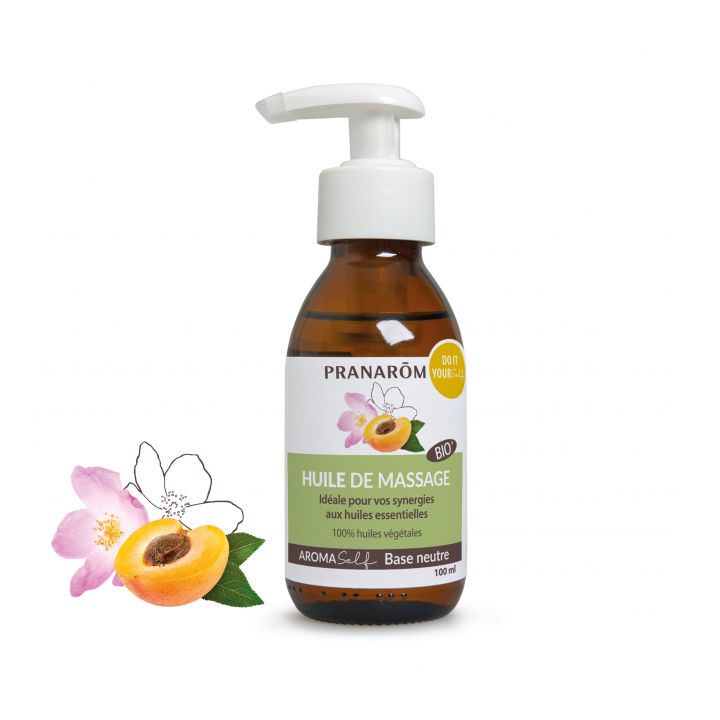 Bio-Pranarôm neutrales Massageöl - Pumpflasche mit 100 ml