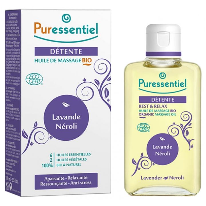 Bio-Massageöl Entspannung Puressentiel - Flasche mit 100 ml
