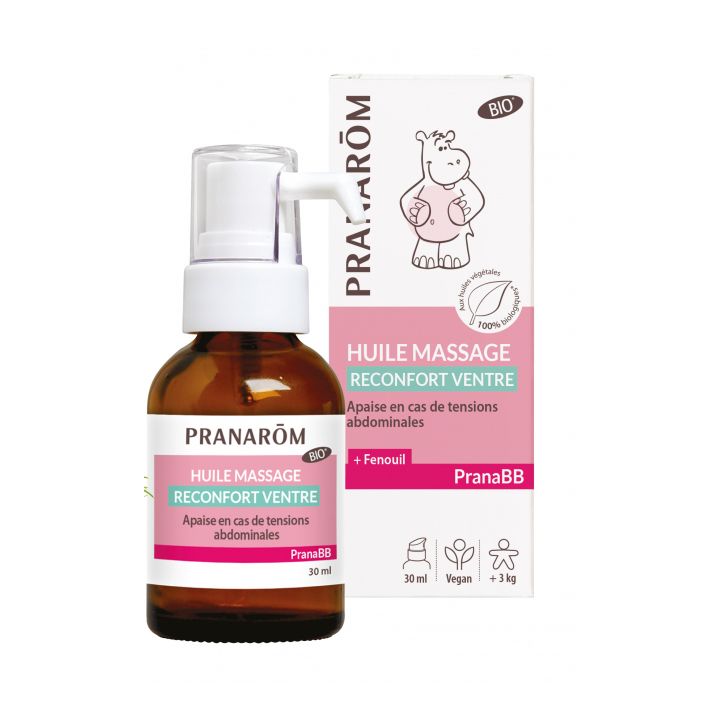 PranaBB Bio-Massageöl für den Bauch Pranarom - Flasche mit 30 ml