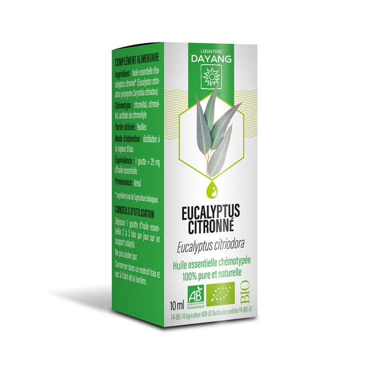 Ätherisches Öl Zitrone-Eukalyptus bio Dayang - Flasche mit 10 ml