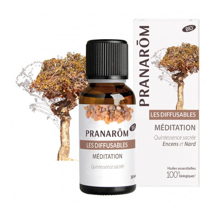 Ätherisches Öl zur Diffusion Meditation bio Pranarom - Flasche mit 30 ml