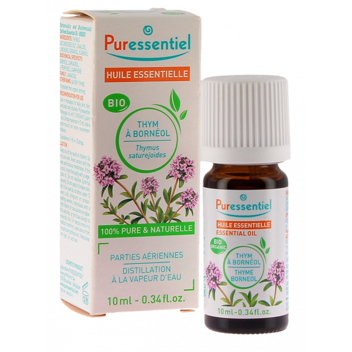 Bio-Thymian-Ätherisches Öl mit Borneol Puressentiel - Flasche mit 5 ml