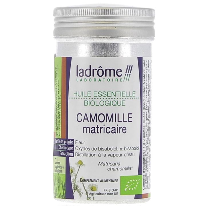 Bio Kamille Matricaria ätherisches Öl Ladrôme - Flasche mit 5 ml