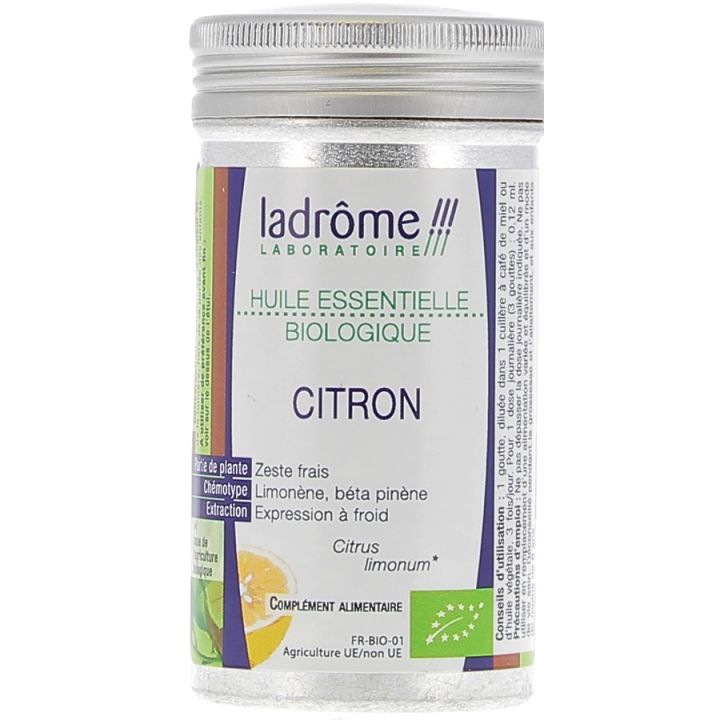 Bio ätherisches Zitronenöl Ladrôme - Flasche mit 10 ml