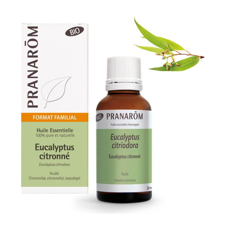 Bio Zitronen-Eukalyptus-Ätherisches Öl Pranarôm - 30 ml Flasche
