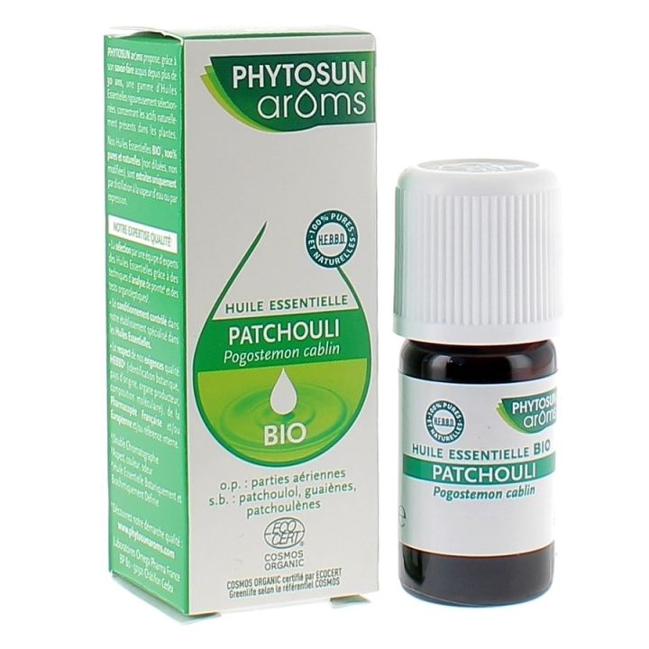 Ätherisches Öl von Bio-Patchouli Phytosun Arôms - Flasche mit 5 ml