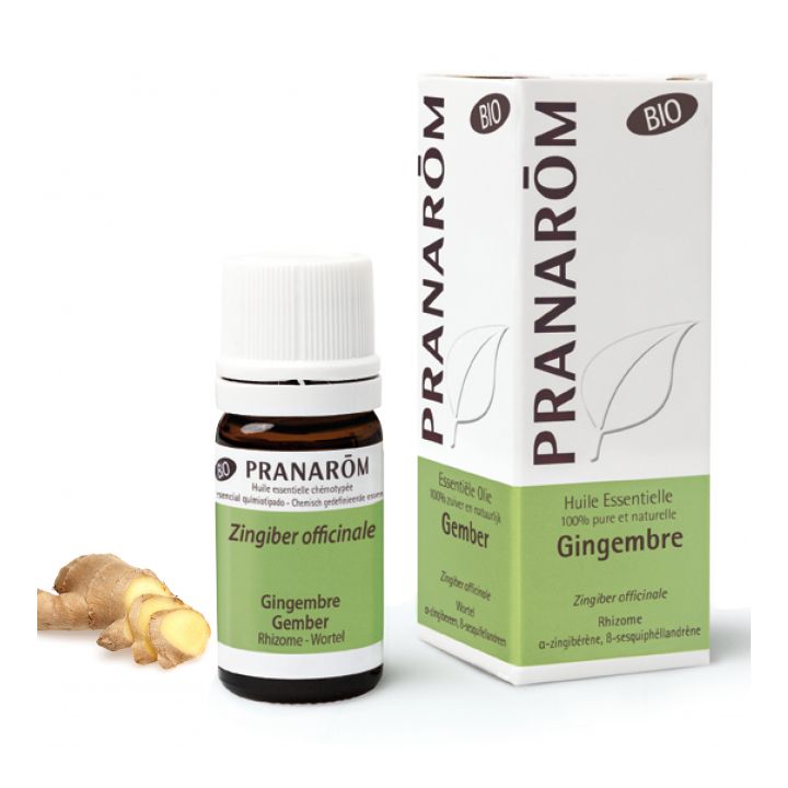 Bio Ingwer ätherisches Öl Pranarôm - Flasche mit 5 ml
