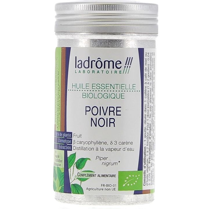 Ätherisches Öl Schwarzer Pfeffer Bio Ladrôme - Flasche mit 10 ml