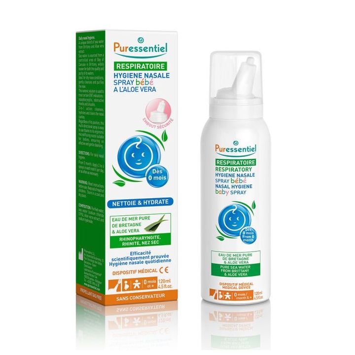 Nasenspray Baby mit Meerwasser und Aloe Vera Puressentiel - Spray von 120ml
