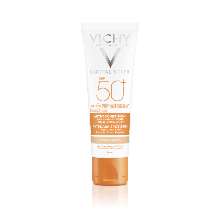 Idéal Soleil Anti-Fleckenpflege getönt 3-in-1 SPF 50+ Vichy - Tube mit 50 ml