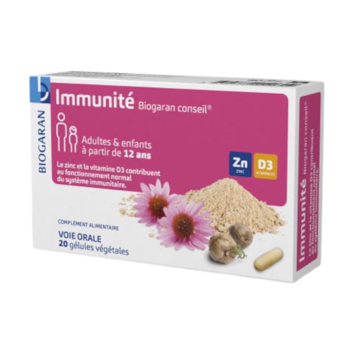 Immunität Biogaran - Packung mit 20 pflanzlichen Kapseln