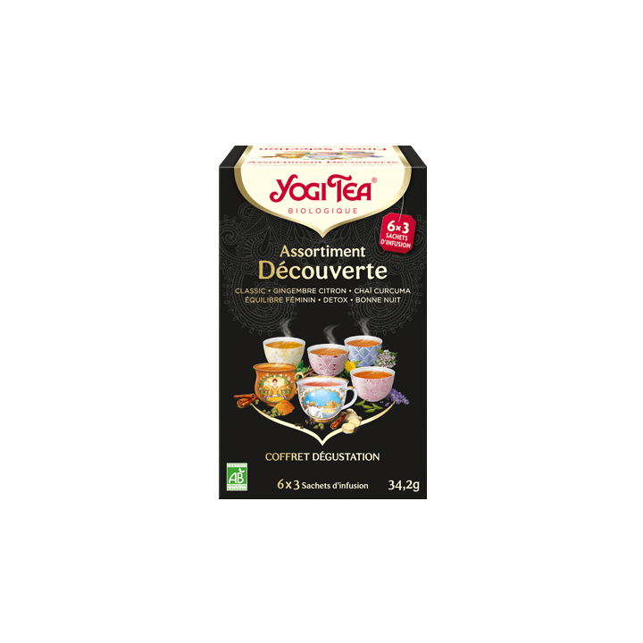 Entdeckungstee Sortiment Yogi Tea - Box mit 18 Beuteln