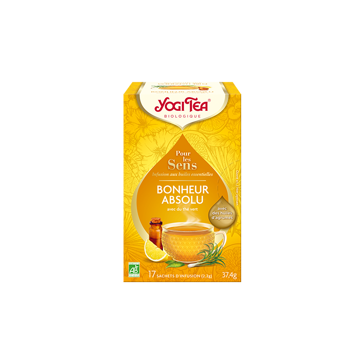 Infusion Glückseligkeit Absolut Yogi Tea - Schachtel mit 17 Beuteln