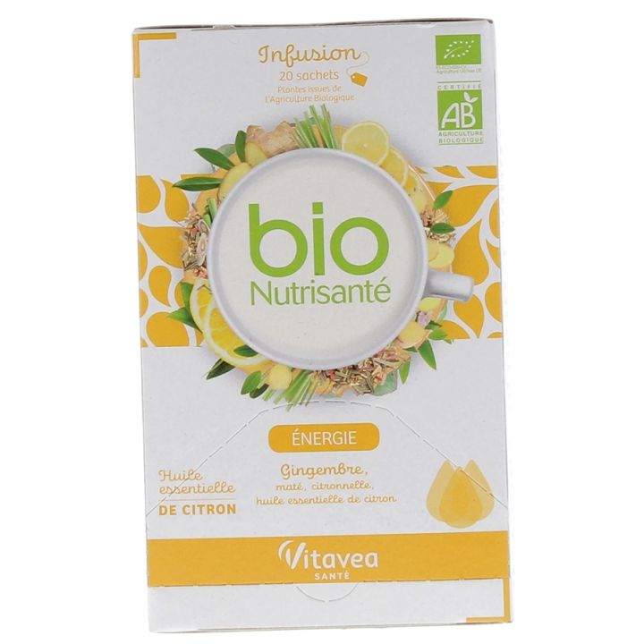 Infusion Energie Bio Nutrisanté - Schachtel mit 20 Beuteln