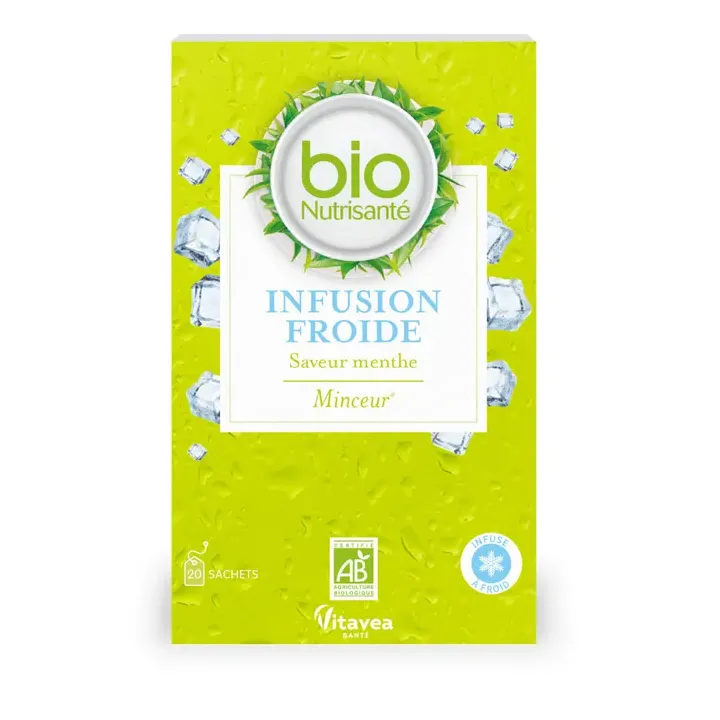 Kalte Infusion zur Gewichtsreduktion mit Bio-Minze von Vitavea - 20 Beutel