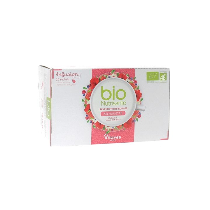 Infusion Silhouette Geschmack rote Früchte bio Nutrisanté - Box mit 20 Beuteln