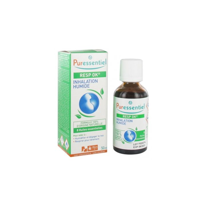 Resp OK Inhalation feucht Puressentiel respiratorisch - Flasche von 50ml