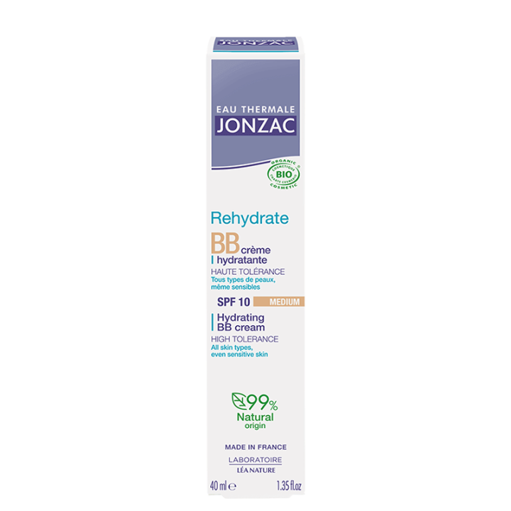 Rehydrate BB Creme feuchtigkeitsspendend bio SPF 10 Farbton medium Jonzac - Flasche mit 40 ml