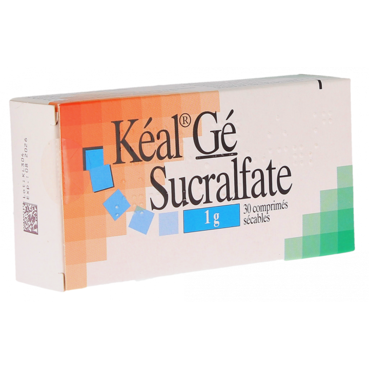 Kéal Gé Sucralfat 1g - Packung mit 30 teilbaren Tabletten