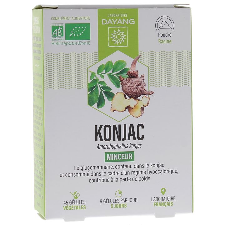 Konjac Abnehm-Bio Dayang - Packung mit 45 Kapseln