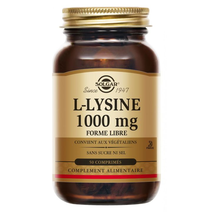 L-Lysin 1000 mg Solgar - Dose von 50 Tabletten
