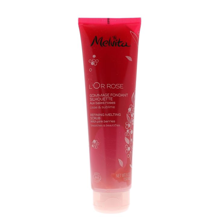 Die Bio-Rosenbeeren-Peeling-Silhouette von Melvita - Tube mit 150 ml