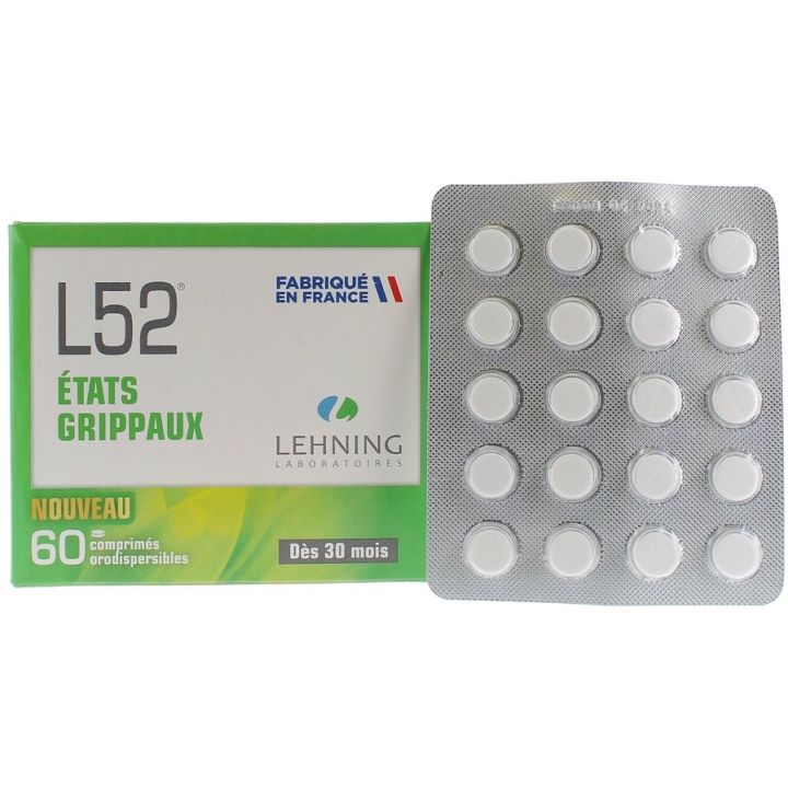 L52 grippe Zustand Lehning - 60 orodispersible Tabletten