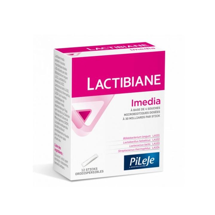 Lactibiane imedia Pileje - Schachtel mit 12 orodispersiblen Sticks