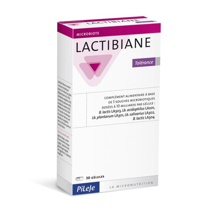 Lactibiane Toleranz Pileje - Packung mit 30 Kapseln zu 560 mg