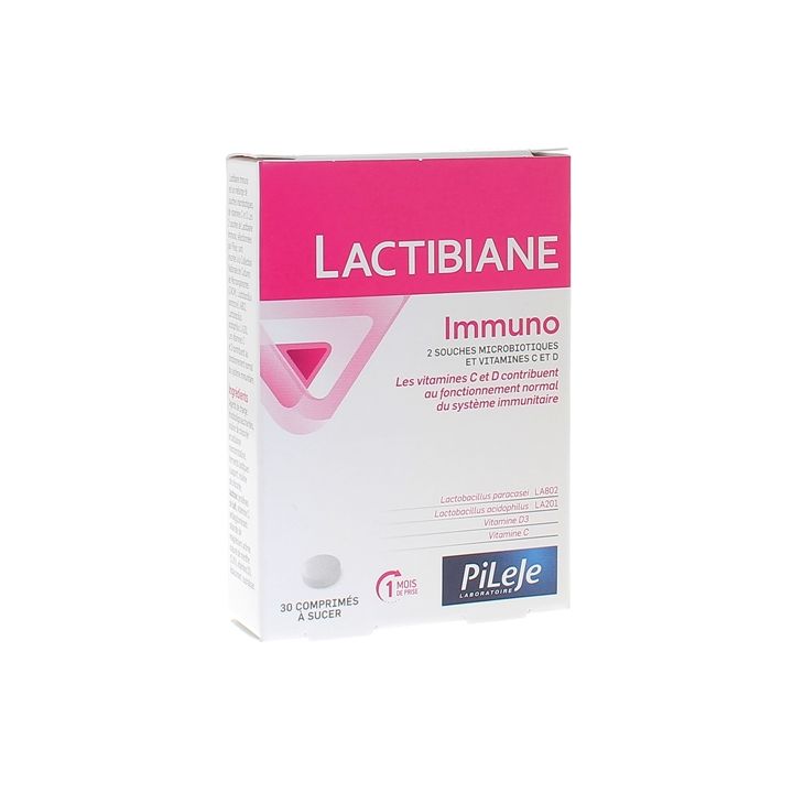 Lactibiane immuno Pileje - Packung mit 30 Lutschtabletten