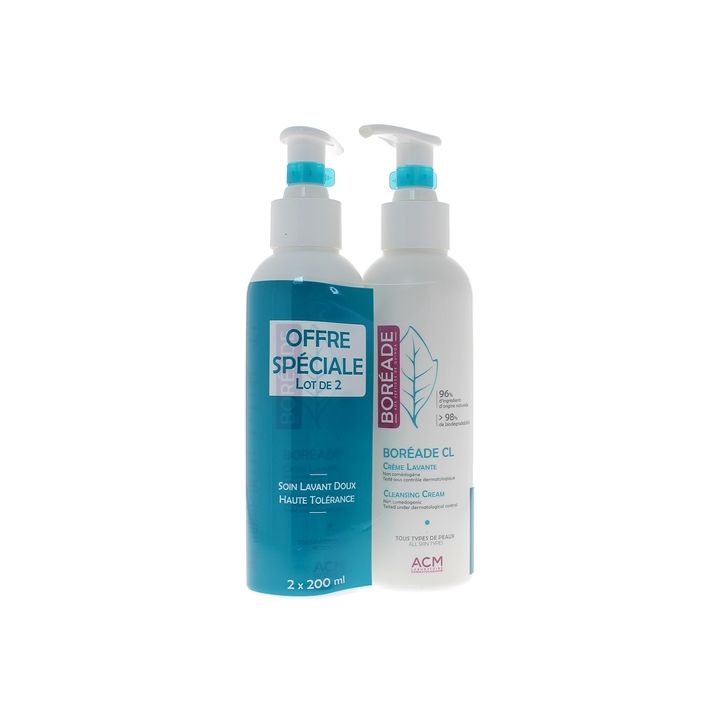 Reinigende Creme Boréade CL Laboratoire ACM - 2er-Pack Pumpflaschen à 200ml