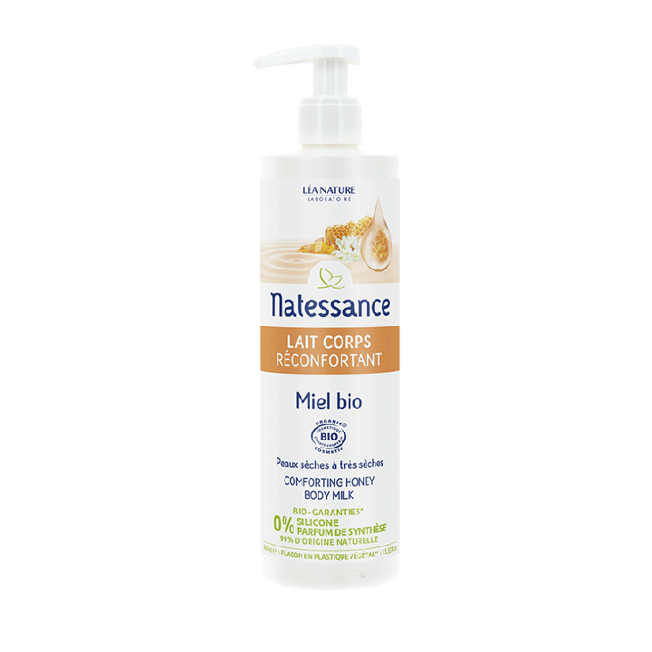 Körpermilch mit Bio-Honig Natessance - Pumpflasche mit 400 ml