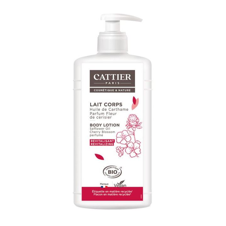 Körpermilch revitalisierend Duft Kirschblüte Cattier - Pumpflasche 500 ml