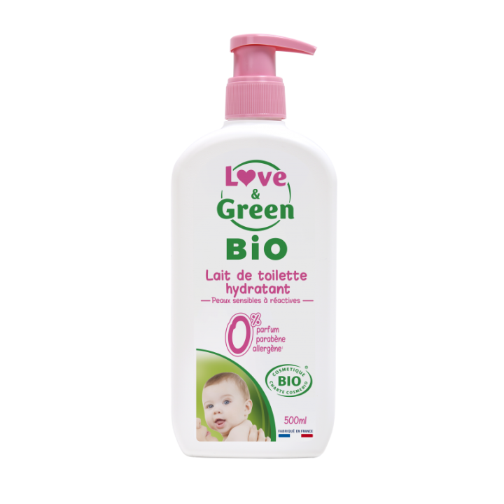 Bio-Hydratationsmilch Love & Green - Pumpflasche mit 500 ml