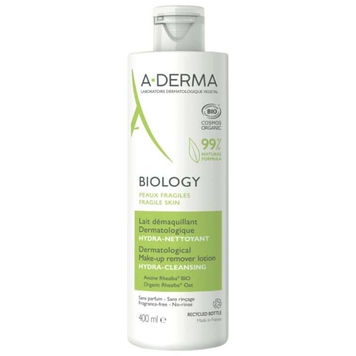 Biologie Milch Make-up Entferner Hydra-Reiniger A-Derma - Flasche 400ml