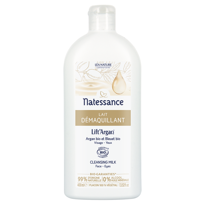 Gesicht- und Augen-Make-up-Entferner Lift'Argan Natessance - Flasche mit 400 ml
